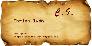 Chrien Iván névjegykártya