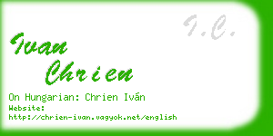 ivan chrien business card
